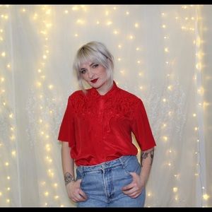 Vintage Western button up blouse